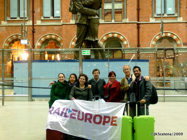 Grupo RailEurope na estação londrina de St.Pancras  